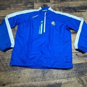Sunice Sport X20 CT Blue Full Zip Ryder Cup‎ windbreaker Golf Jacket Mens Size S